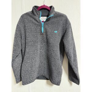 Southern Marsh Textured Fleece Men's Small 1/4 Zip Grey Pullover